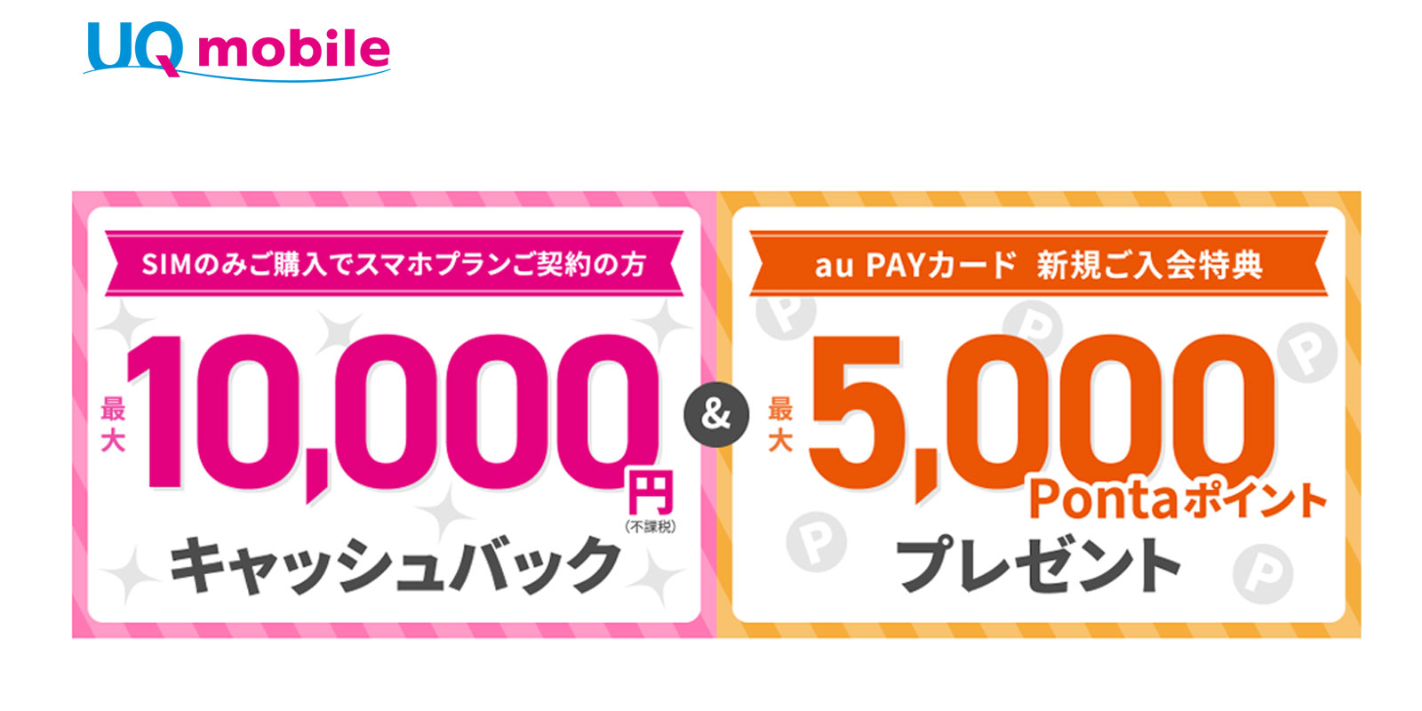「au PAYカード新規ご入会特典」併用なら、最大15,000円相当バック！