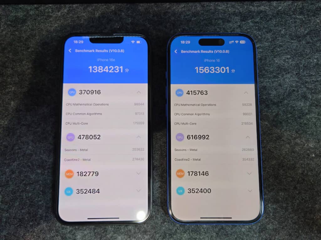 iPhone 16e Antutuベンチマークスコア2