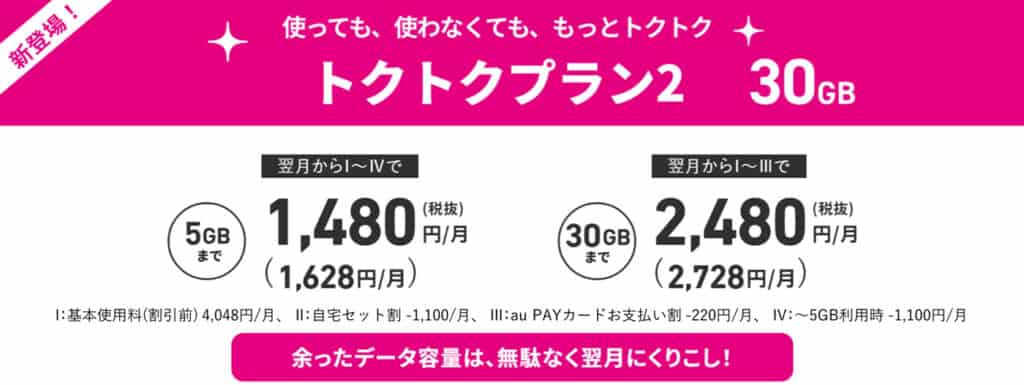 新プラン「トクトクプラン2」