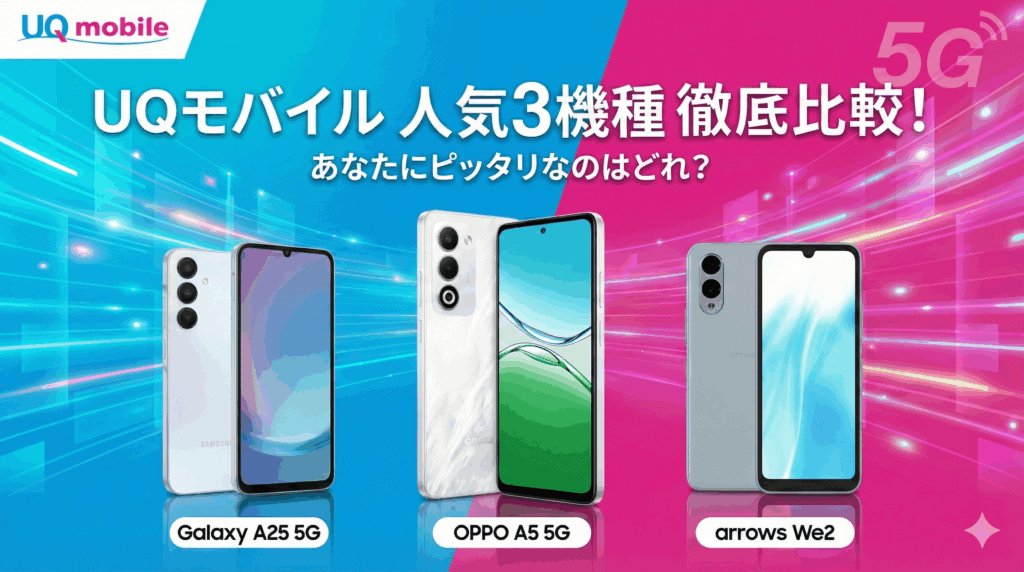 一括1円スマホ3機種比較