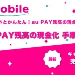 au PAY残高の現金化方法