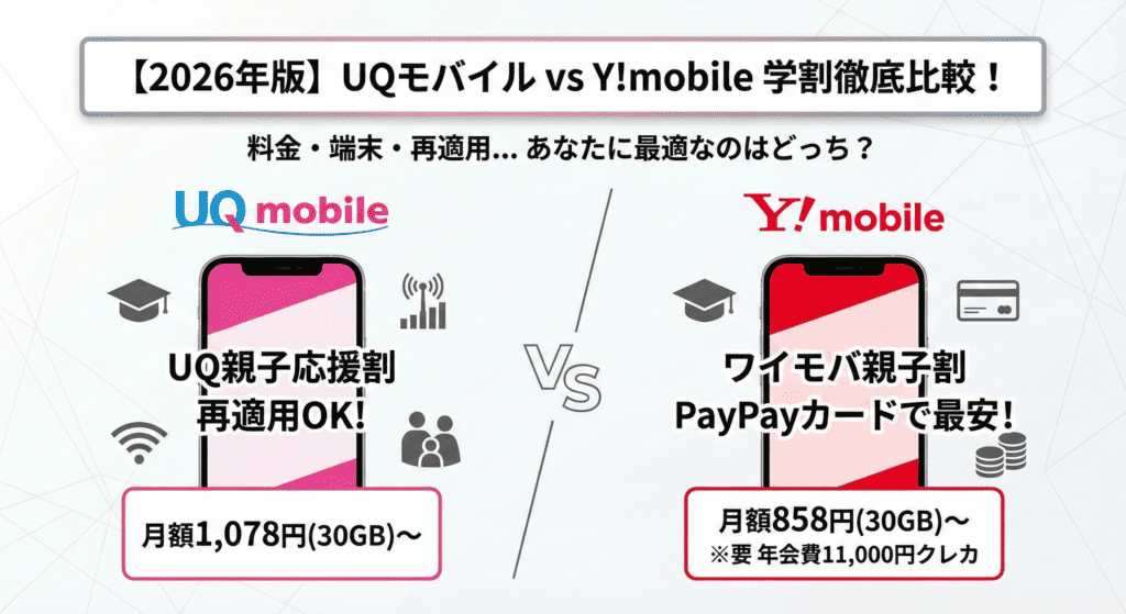 UQモバイル学割比較サマリー