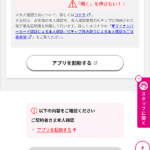 アプリを起動するボタンを押下